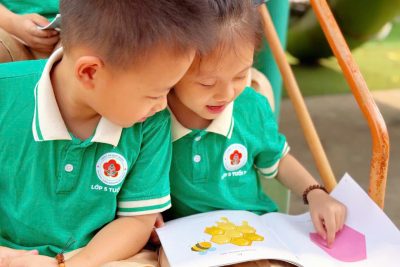 Trường mầm non Nghĩa Bình tổ chức một số hoạt động hưởng ứng ngày hội đọc sách